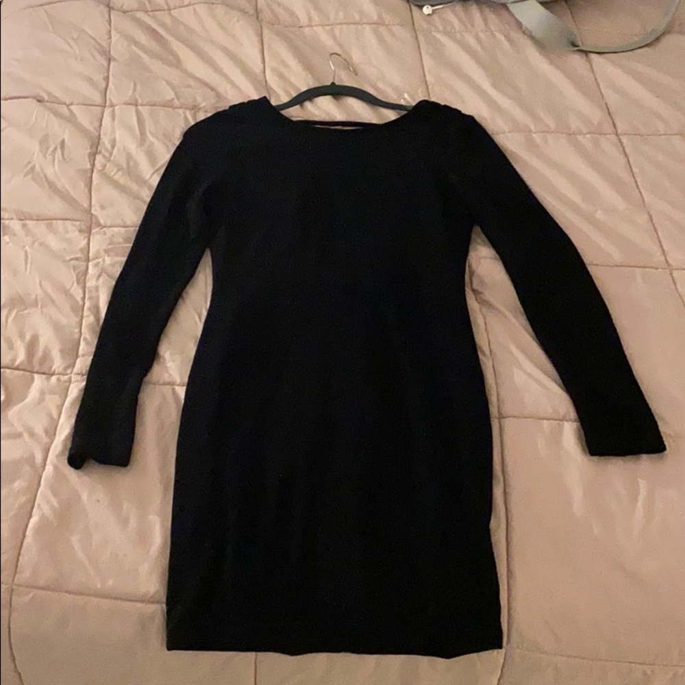 Shimmery little black dress